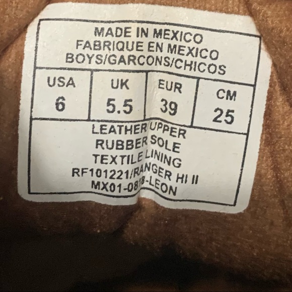 Ralph Lauren Polo Bear Ranger HI II Boots Cashew  Boys/Men’s Size 6 RF101221 - Picture 8 of 9